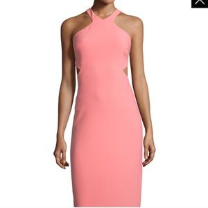 Elizabeth and James coral gown